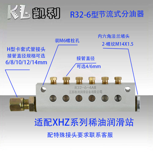 R32型节流式可调单向阀分油器XHZ型稀油润滑站油泵递进式分油排 - 图0