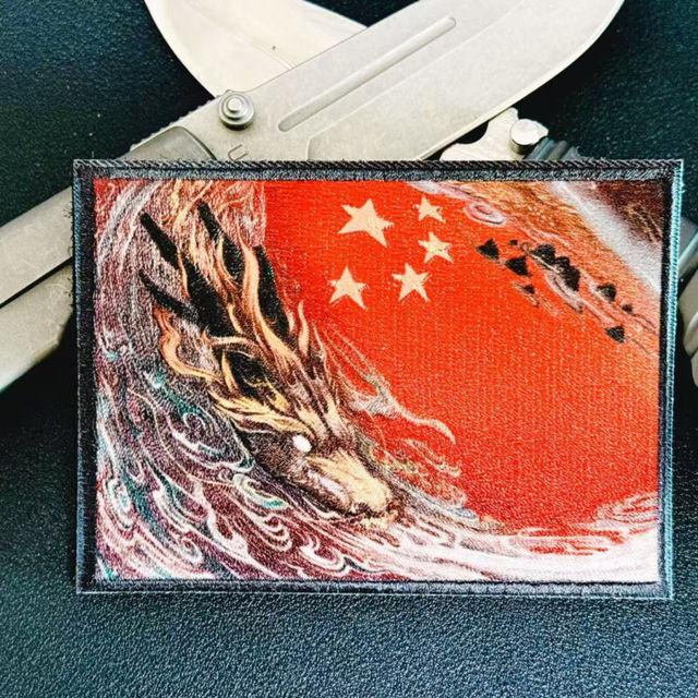 V.UGear ສິບພັນເຂັມ Series Chinese Dragon Flag Velcro