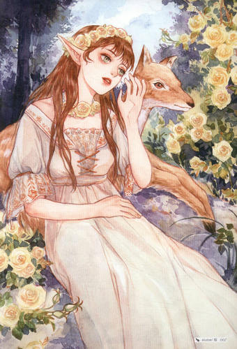 花嫁：婚纱主题插画集//青春漫画绘本书籍甜甜少女心花与萌娘古风美人绘思美人醉花颜呀呀绘只为斑斓 - 图2