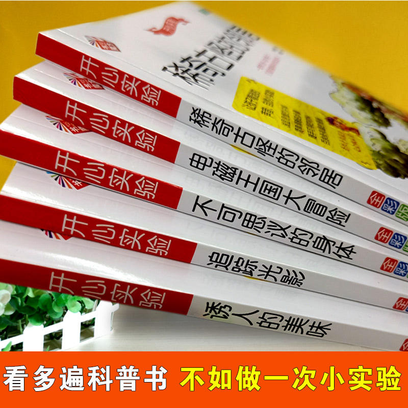 全5册开心实验系列 电磁王国大冒险追踪光影诱人的美味科学实验彩色漫画科学游戏书漫画版趣味科学物理化学小实验科普百科小学生 - 图0