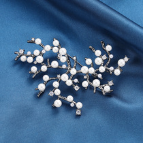 High End Atmospheric Brooch Superior Sensation Sparkling Fireworks Brooch Pearl Chest of Chest Flowers Pendant with Dual-use Big Coat Accessories Accessories
