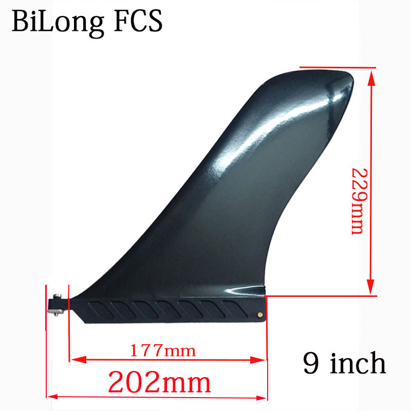 冲浪板尾鳍桨板尼龙加纤6到10英寸充气板鱼鳍 US螺丝款Single fin - 图1