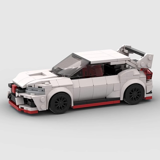 思域TYPE-R跑车赛车模型moc积木汽车辆益智拼装儿童玩具解压8格车 - 图3
