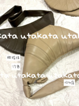 Small number | The horn bag can celebrate the Baotou layer genuine leather dumplings with a simple temperament neutral oblique cross-pack small crowdsourced design