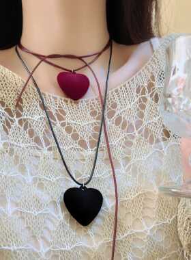 韩国东大门简约风小众绑带锁骨链