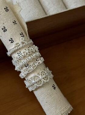 超仙蕾丝花朵皇冠蝴蝶结戒指女时尚潮流气质通勤可调节戒子指环