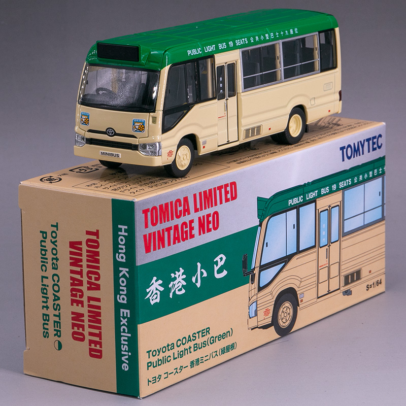 TOMYTEC仿真车模型收藏玩具 1:64合金车模型TLV香港小巴巴士限定-图1