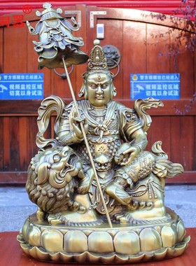 黄铜多闻佛像财宝天王