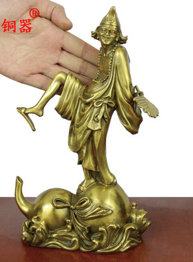 宇卓铜器纯铜济公黄铜李修缘家居