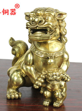 工艺品摆件纯铜北京狮