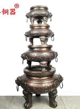宇卓铜器黄铜香炉摆件工艺品