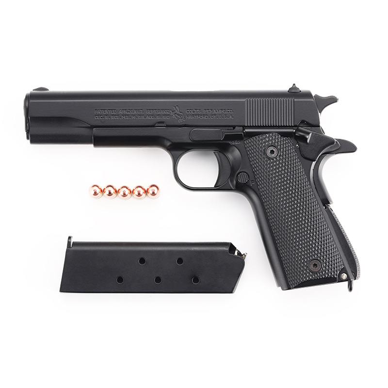 1:2.05合金军模M1911模型枪仿真合金金属手抢抛壳玩具枪 不可发射