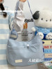 Big Orange Cat ins niche versatile girl one-shoulder cross-body Japanese student simple solid color sports and leisure commuter bag