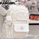 Schoolbags for junior high school girls, ins style, high-looking, multi-layered, white backpacks for high school students, large capacity, college style backpacks