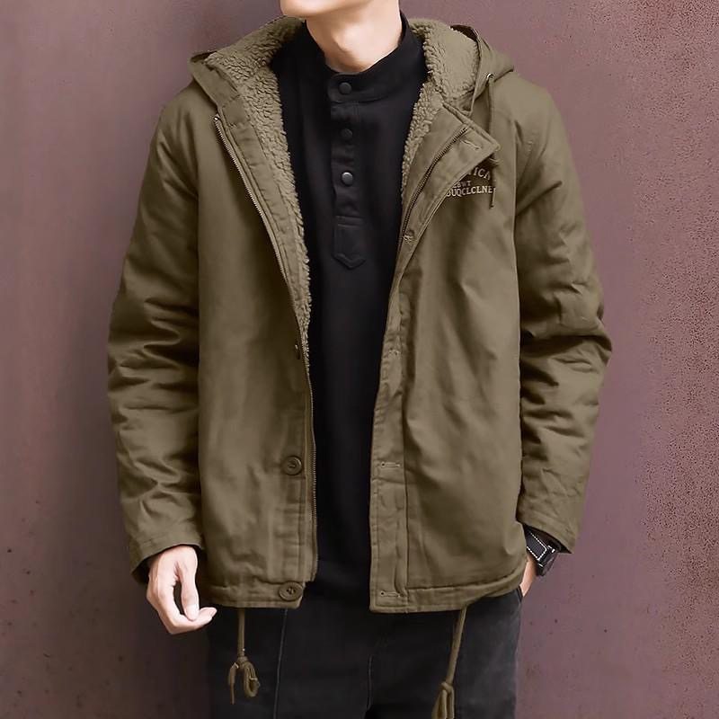 羊羔绒外套男士秋冬季加绒连帽夹克棉服美式复古加厚保暖工装棉衣,淘宝优惠券,粉丝福利购,淘宝优惠卷