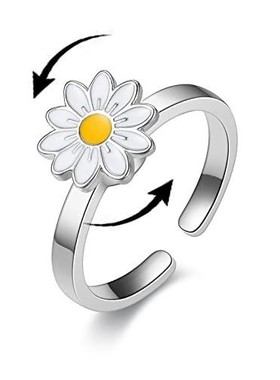 跨境新品可转动戒指女小众设计时尚个性旋转指环ins潮冷淡风轻奢