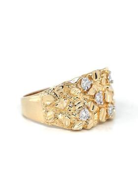 欧美跨境金砖戒指男女款ins小众设计个性风潮百搭高级感时尚指环