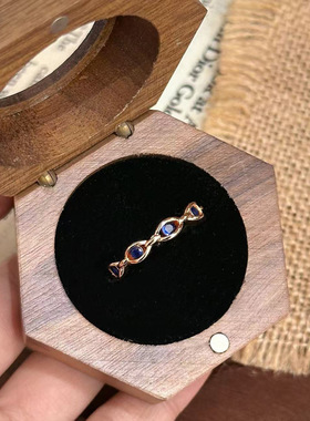 小红书爆款精工恶魔之眼蓝眼睛戒指女小众设计精致百搭开口指环