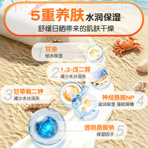 贝亲儿童防晒霜宝宝婴儿0到3岁婴幼儿6到12岁专用物理防晒乳正品 - 图3