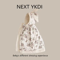 UK NEXT Winter baby cloak with baby gush thickened windproof held by child clips cotton out for cloak