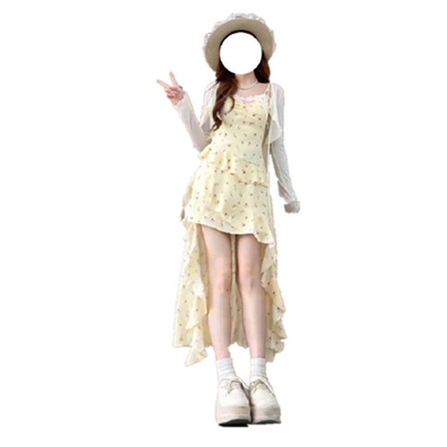 Sweetheart baby pure dopamine floral skirt two-piece set