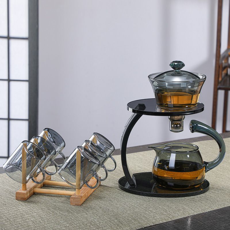 玻璃功夫茶壶套装家用高档懒人泡茶神器功夫茶杯半全自动茶具套装