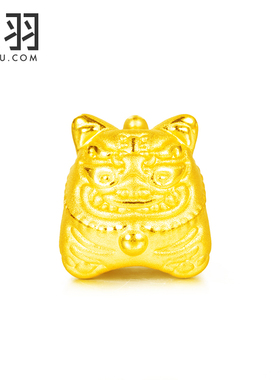 谁羽足金小老虎转运珠串珠