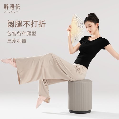 广场舞上衣女圆领蝴蝶现代舞套装舞蹈服长袖练功服成人跳舞服装夏 - 图1