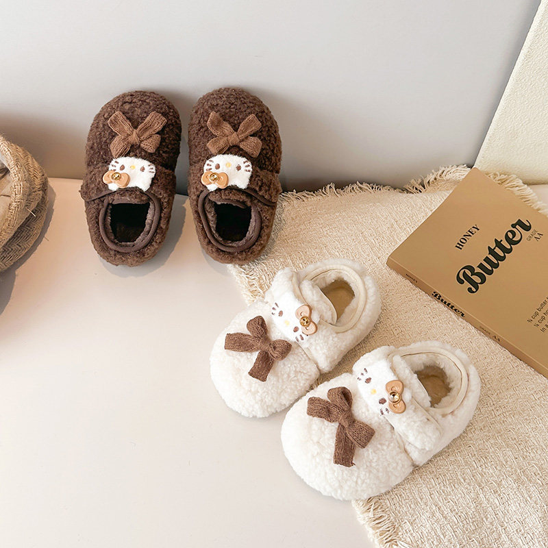女童勃肯鞋KT猫棉鞋2025冬季加绒小童公主鞋宝宝软底毛毛鞋豆豆鞋,淘宝优惠券,粉丝福利购,淘宝优惠卷