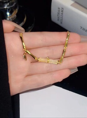 新中式国风竹节脚链复古不掉色