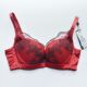 Embroidered push-up bra BW0342 slim, comfortable and retro