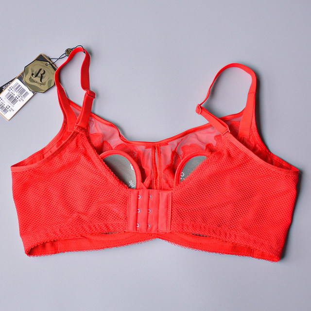 June Rose 6111 genuine C ultra-thin cup soft steel ring adjustable underwear bra big breasts look small and sexy