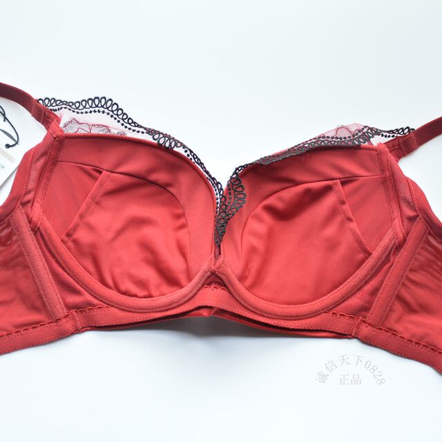 Embroidered push-up bra BW0342 slim, comfortable and retro