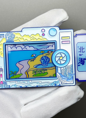 现货北海相机冰箱贴可放照片