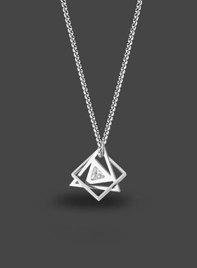 项链男潮嘻哈男生配饰潮牌百搭挂坠高级感挂饰品毛衣链子男士吊坠