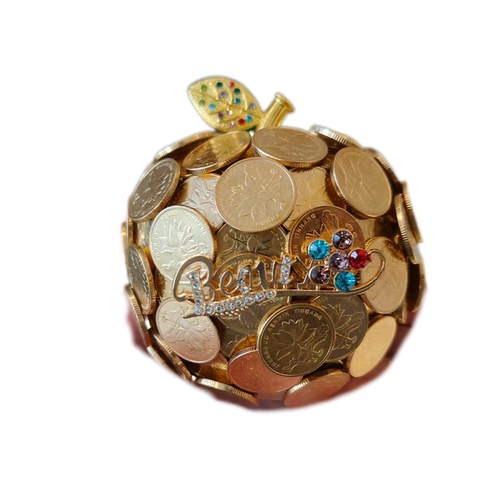 平安夜硬币苹果diy手工材料包全套金色平安果圣诞节礼物送女朋友 - 图3