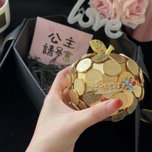 平安夜硬币苹果diy手工材料包全套金色平安果圣诞节礼物送女朋友 - 图0