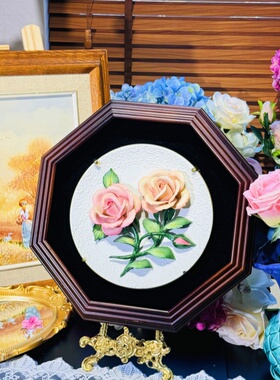 西洋古董 意大利 r.capodimonte 卡波迪蒙特 3D立体挂画 现货