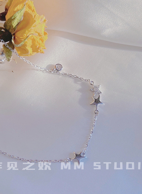 你是我的星辰纯银锆石项链送女友