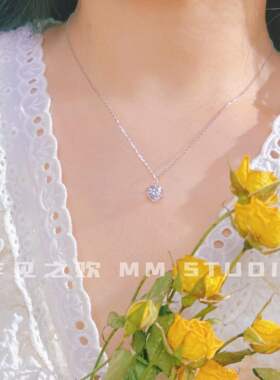 s925银送女友小礼物寓意爱心项链