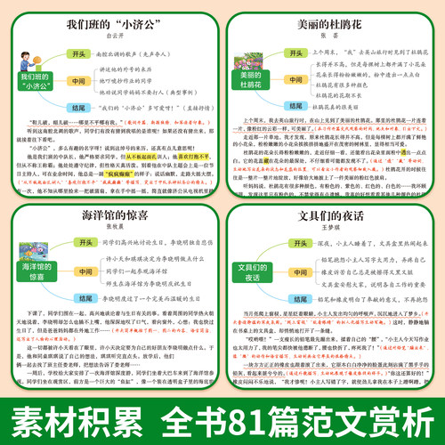 【2026新版】三年级上下册同步作文人教版小学范文作文书小学生老师推荐黄冈优秀作文大全3年级仿写素材全解语文满分作文下册指导 - 图3