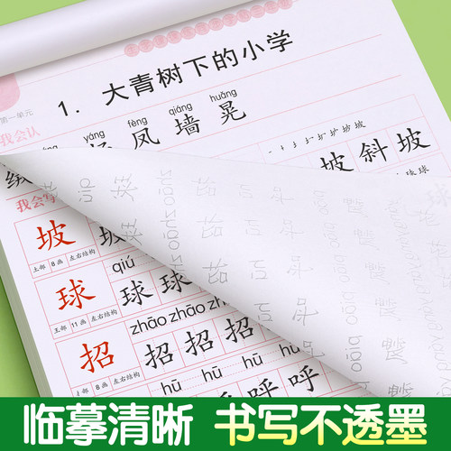 3-6年级生字练字帖二三四五六年级字帖上册下册临摹小学生专用同步练字帖本语文英语人教版课课练正楷硬笔书法儿童写字每日一练贴 - 图3