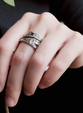 Ins南方银饰品女款小众网红戒指