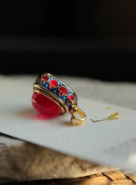 泰国手工纯银复古风项链吊坠