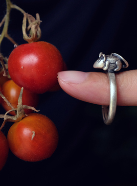 无忧纯银饰品小老鼠年生肖古着