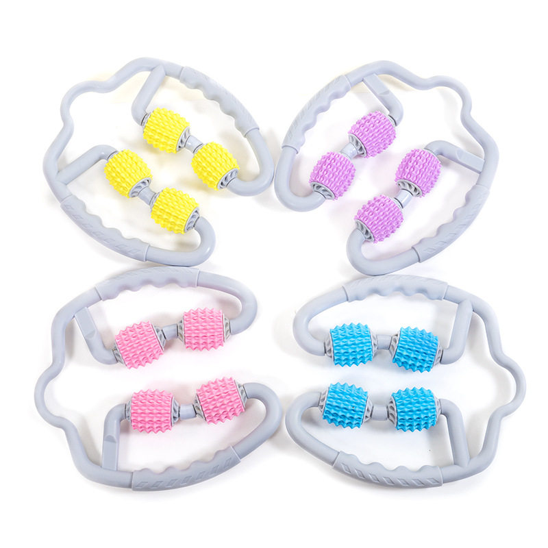 环形手持夹小腿按摩滚轴肌肉放松滚轮瘦腿神器瑜伽环形腿部按摩器,淘宝优惠券,粉丝福利购,淘宝优惠卷