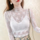 ເສື້ອຍືດຄໍເຕົ່າເໝັນແບບເຄິ່ງຕາໜ່າງທີ່ມີເຊື້ອເຫັດ