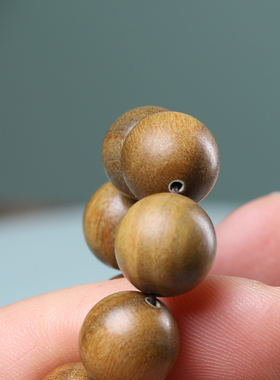 天然原木绿檀木手串跑环男女款