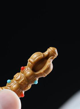 小叶紫檀金刚杵沉香木钥匙扣