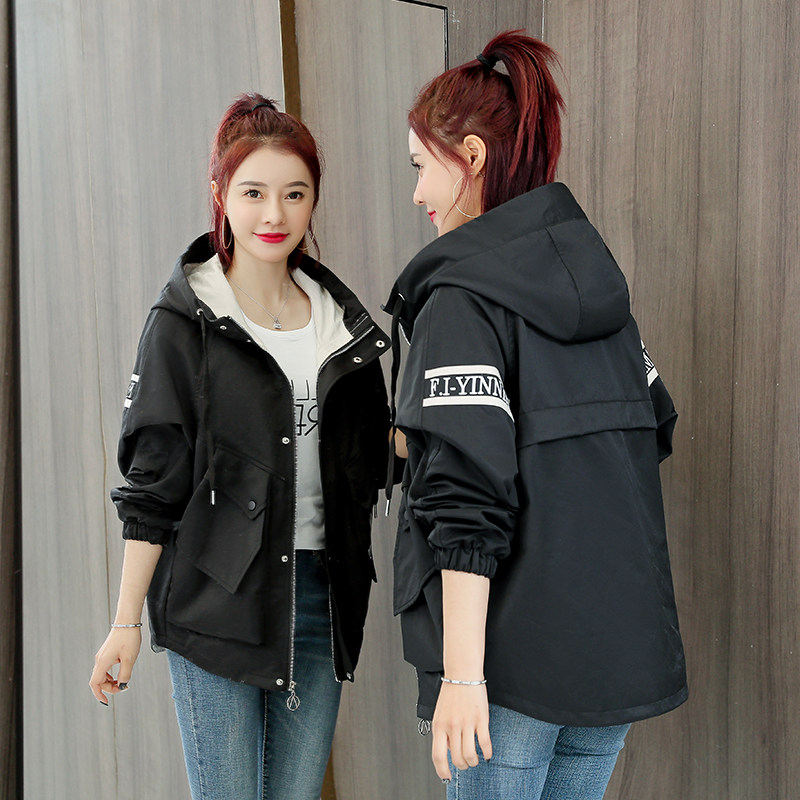 减龄工装短款外套女韩版宽松学生 吾亦美短外套